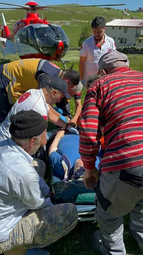 Helikopter ambulans 6 ayda yaklaşık 100 hasta için havalandı
