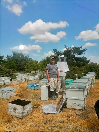 İscehisar’da arılı kovanların tespiti için saha çalışması
