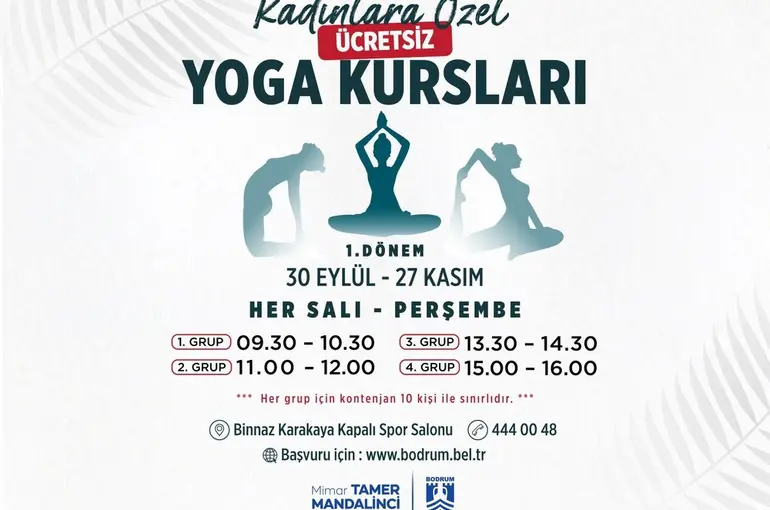 Kadınlara özel ücretsiz yoga kursları başlıyor
