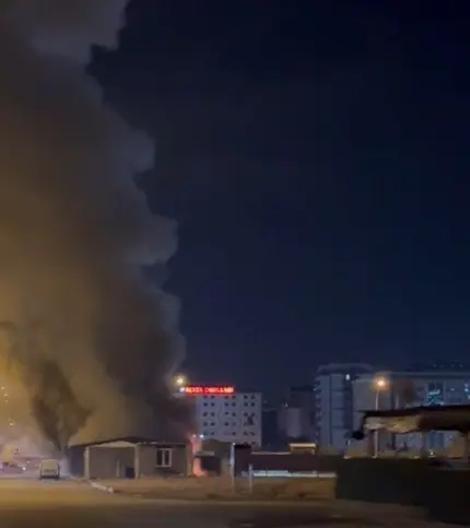 Kahramanmaraş’ta iş yeri yangını
