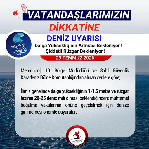 Karadeniz’de yüksek dalga uyarısı: "Denize girmeyin"
