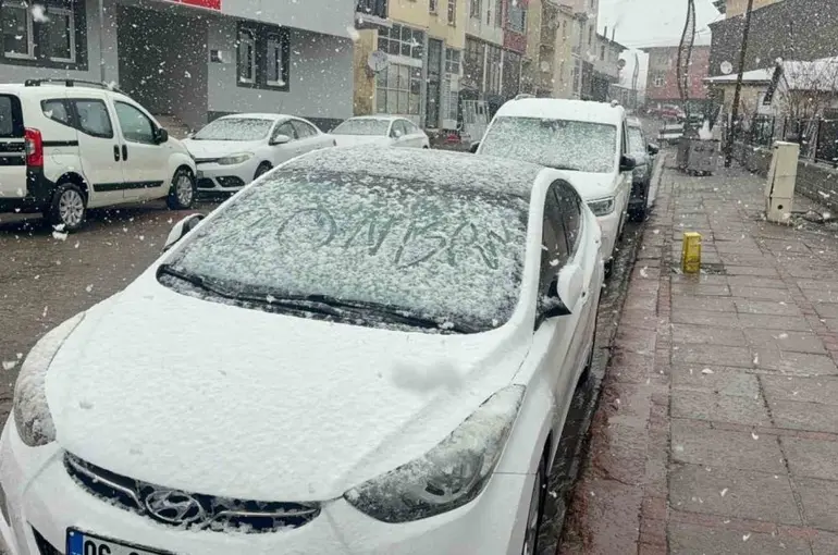 Karlıova’da nisan karı etkili oldu
