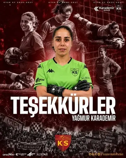 Kayseri Kadın Futbol Kulübü’nde Yağmur Karademir ile yollar ayrıldı
