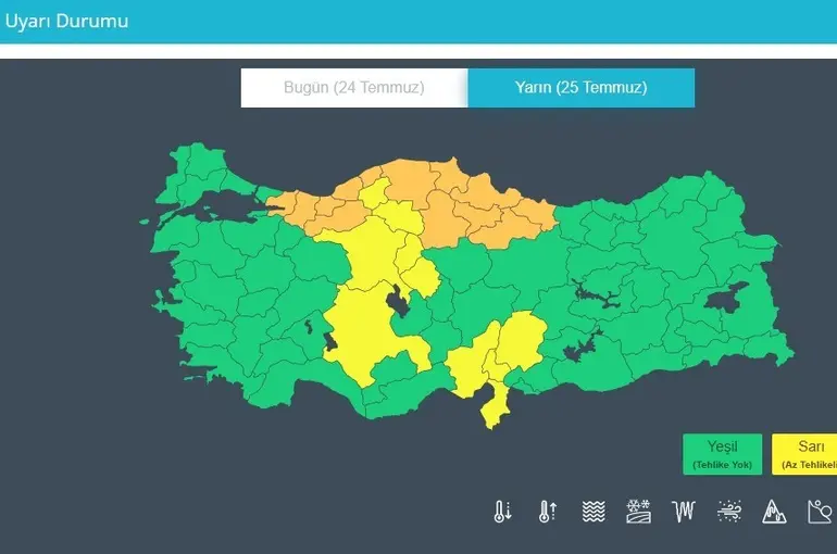 MGM’den turuncu kodlu uyarı: "Çok kuvvetli ve şiddetli yağış bekleniyor"
