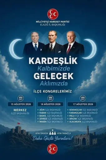 MHP Elazığ’da ilçe kongre takvimini duyurdu
