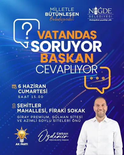 Niğde’de vatandaş soracak, başkan yanıtlayacak
