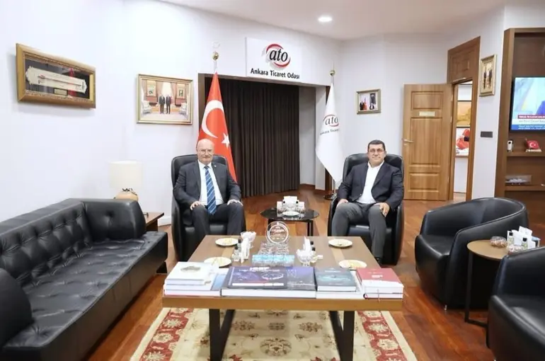 Nurettin Açıkalın’dan ATO Başkanı Baran’a ziyaret
