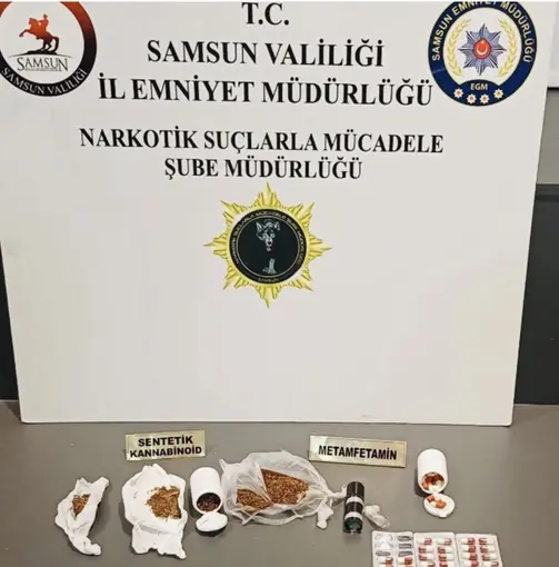 Samsun’da 8 bin sentetik ecza ele geçirildi
