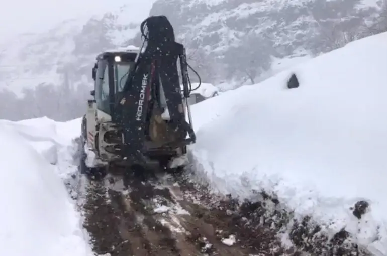 Şırnak’ta kar yolları kapattı
