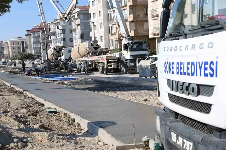 Söke’de Bisiklet ve Yürüyüş Yolu Projesi’nde ikinci etap hızlandı

