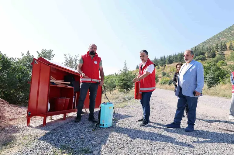 Talas’ta yangına karşı ‘yangın kalkanı’

