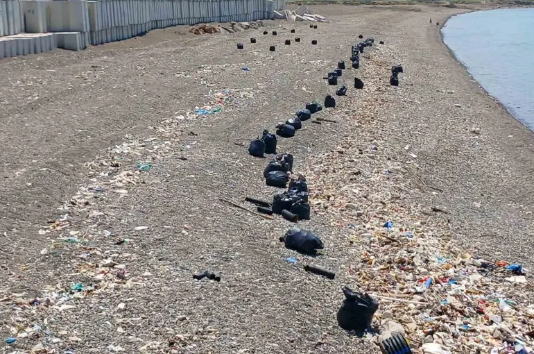 Trabzon sahilinde çöp seferberliği
