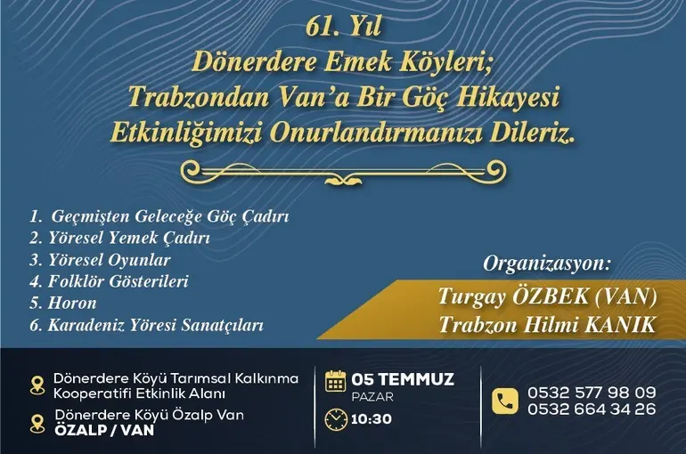 Trabzon’dan Van’a uzanan göçün 61. yıl yönümü
