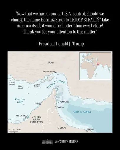 Trump’tan Hürmüz Boğazı’nın adını "Trump Boğazı" olarak değiştirme önerisi
