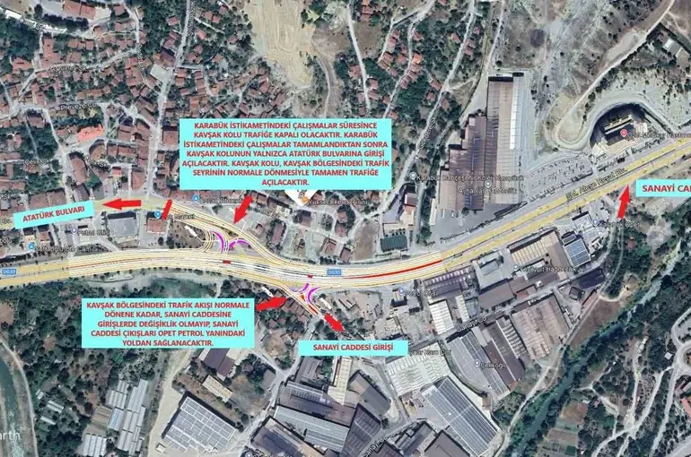 Valilikten kavşak düzenlemesi duyurusu
