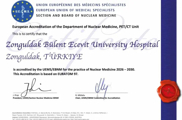 ZBEÜ Hastanesi PET/CT Ünitesine Avrupa akreditasyonu
