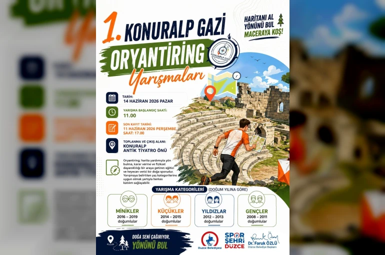 1. Konuralp Gazi oryantiring yarışması başlıyor