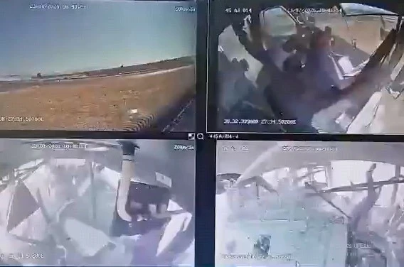 11 kişinin yaralandığı özel halk otobüsü kazasının görüntüleri ortaya çıktı