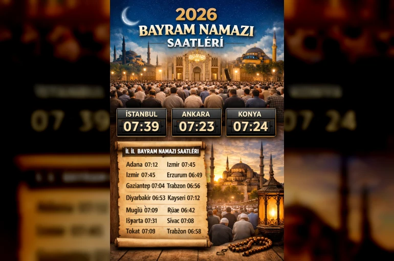 2026 yılında bayram namazı saatleri belli oldu