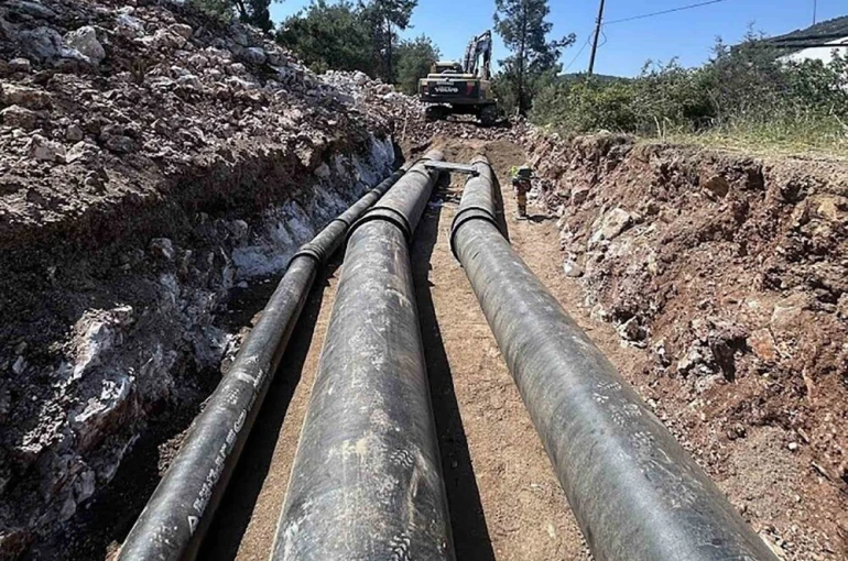 21,5 kilometre arızalı isale hattının 8.5 kilometresi tamamlandı