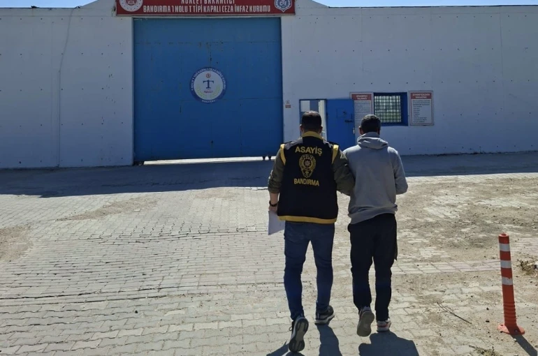 31 yıl hapisle aranan şahıs Bandırma’da yakalandı