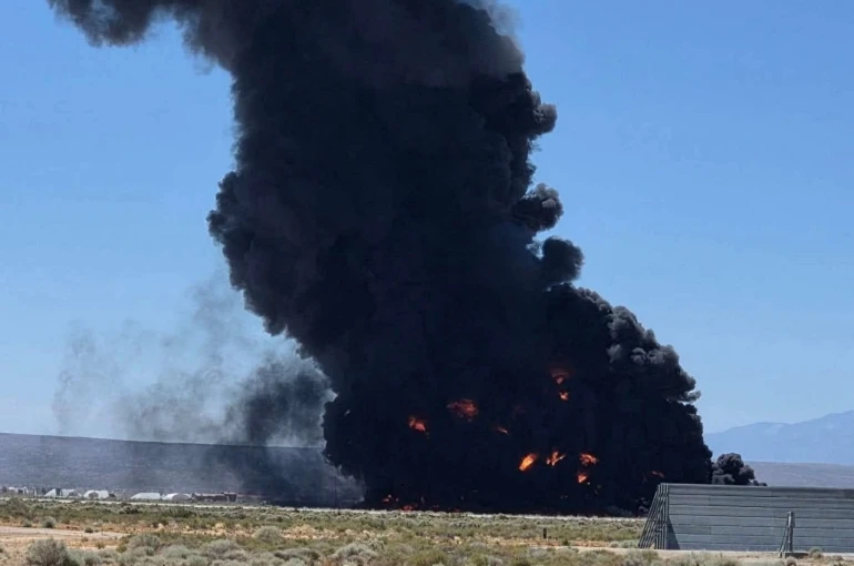 ABD’ye ait B-52 bombardıman uçağı kazasının ardından çekilen yeni görüntüler ortaya çıktı