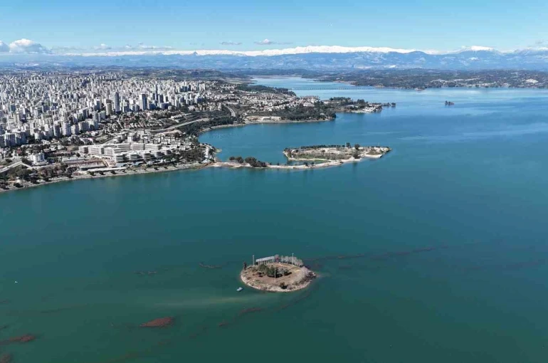 Adana’da gölde su seviyesi yükseldi, Sevgi Adası yolu kayboldu
