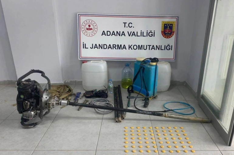 Adana’da kaçak kazı yapanlar suçüstü yakalandı