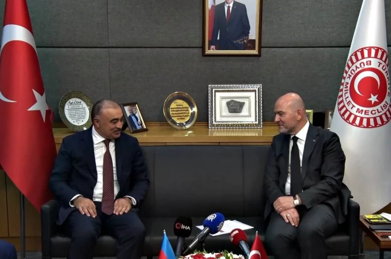 AK Parti İstanbul Milletvekili Soylu, Azerbaycan Ankara Büyükelçisi Memmedov’u kabul etti 