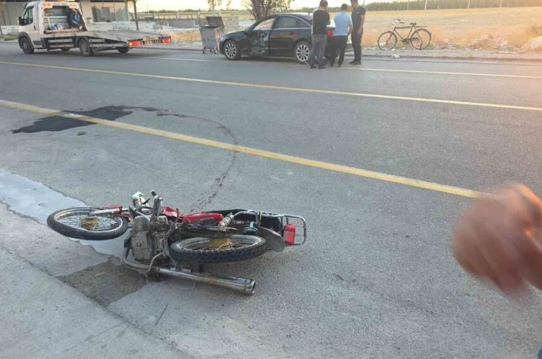 Aksaray’da otomobil ile motosiklet çarpıştı: 1 ağır yaralı