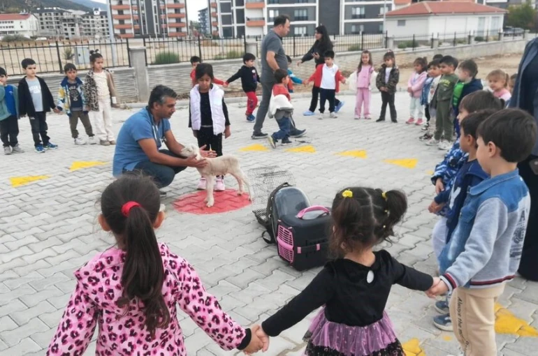 Akşehir’de çocuklara hayvan sevgisi aşılandı