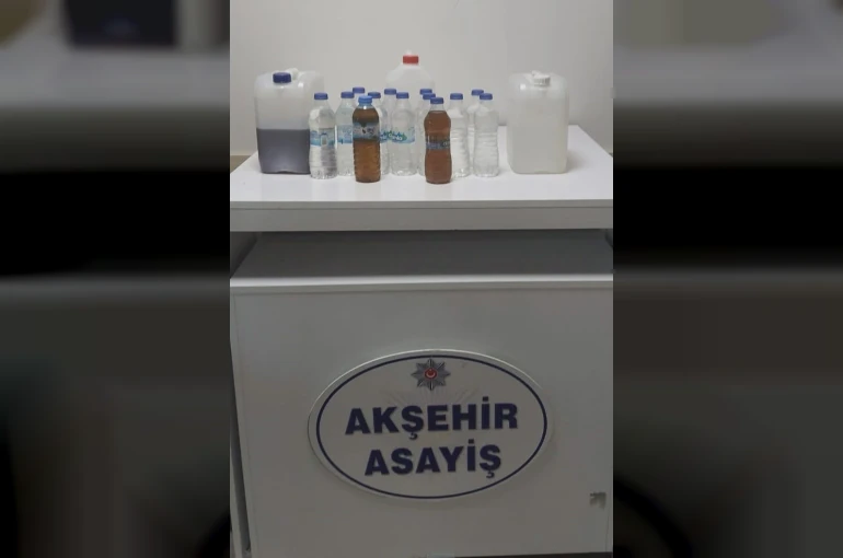 Akşehir Polisi sahte içki imalatına geçit vermedi