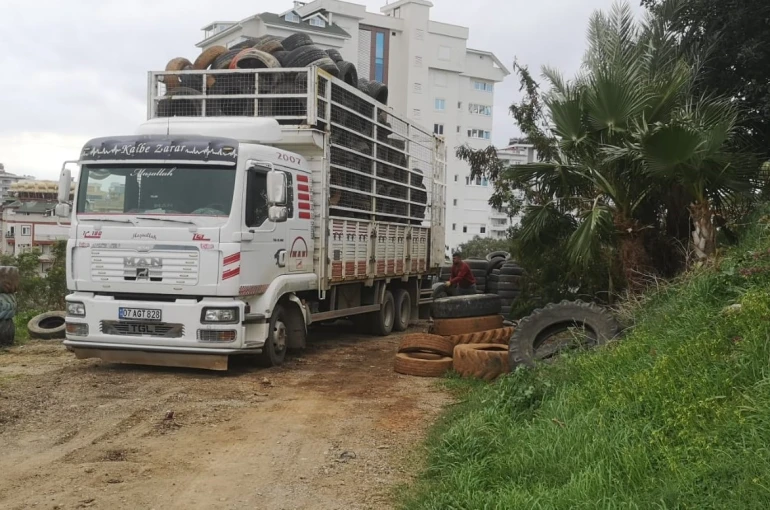 Alanya’da 6 yılda 30 tır atık araç lastiği, geri dönüşümle ekonomiye kazandırıldı