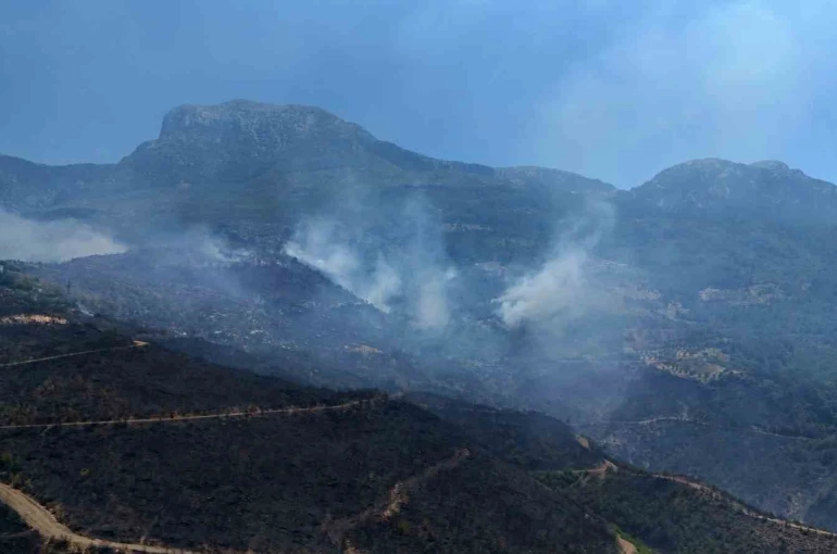 Alanya’daki orman yangınında mücadele ikinci gününde: Bölge dron ile görüntülendi