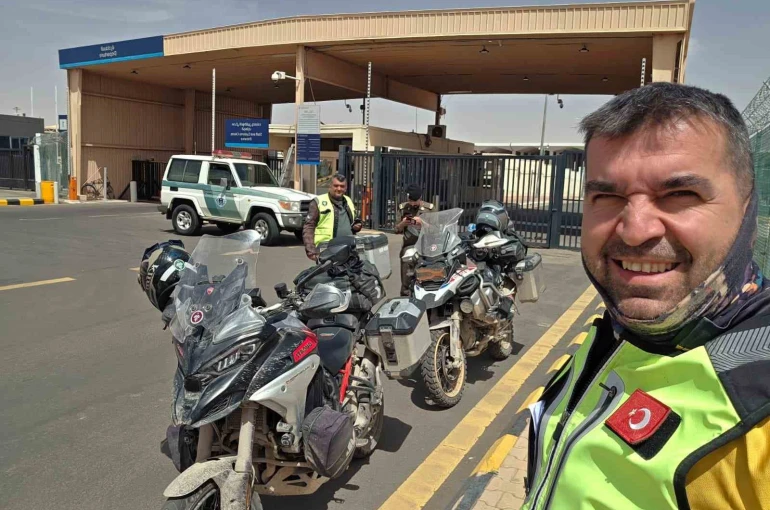Alanya’dan kutsal topraklara motosikletle 7 bin kilometrelik yolculuk