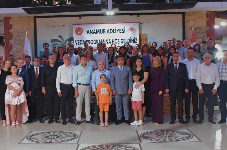 Anamur Adliyesinde görev yeri değişen yargı mensuplarına veda programı