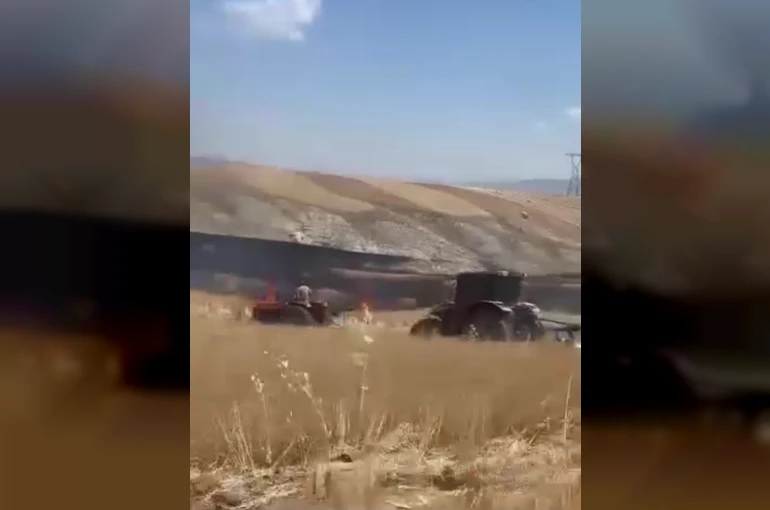 Ankara’da ekili arazide yangın