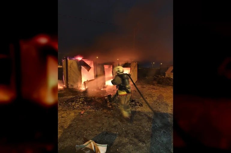 Antakya’da konteyner yangını