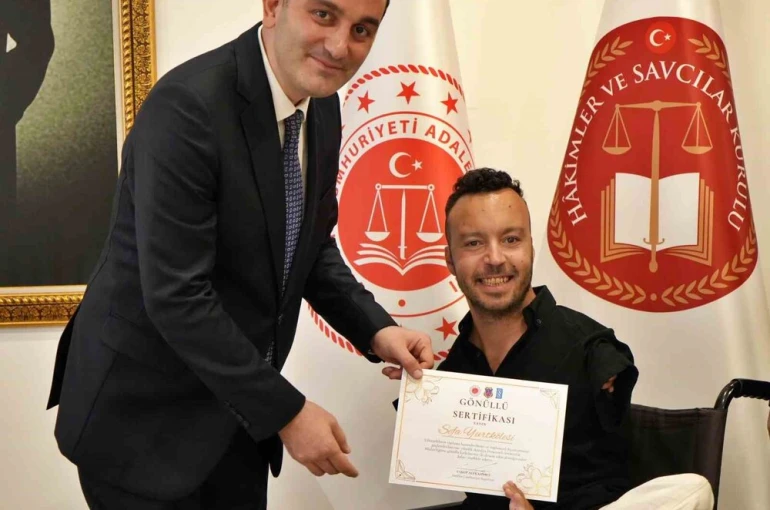 Antalya’da yükümlülerin topluma kazandırılmasında gönüllülere sertifika