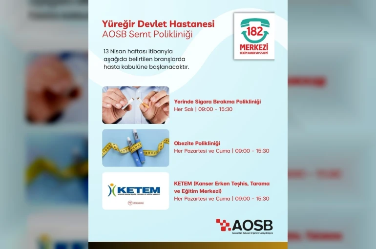AOSB Semt Polikliniği’nde hizmet yelpazesi genişliyor