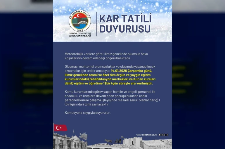 Ardahan’da eğitime kar engeli
