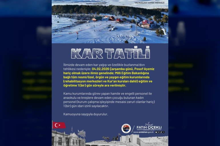 Ardahan’da eğitime kar engeli