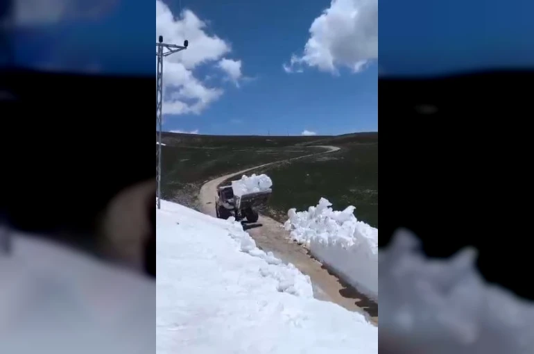 Ardahan’da karla mücadele