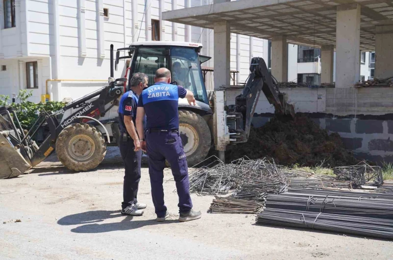 Atakum’da kurallara uymayan inşaat firmalarına uyarı