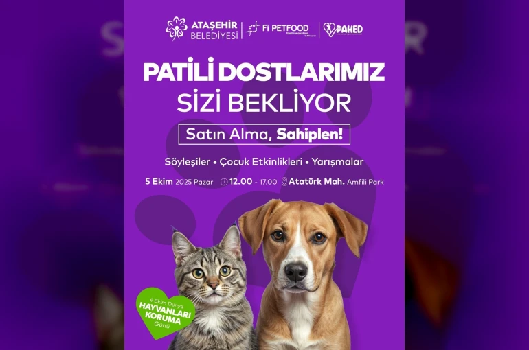 Ataşehir’de Dünya Hayvanları Koruma Günü etkinliği: "Satın Alma, Sahiplen"