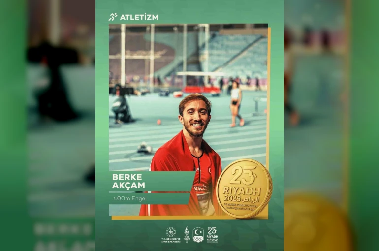 Atletizmde Berke Akçam’dan altın madalya