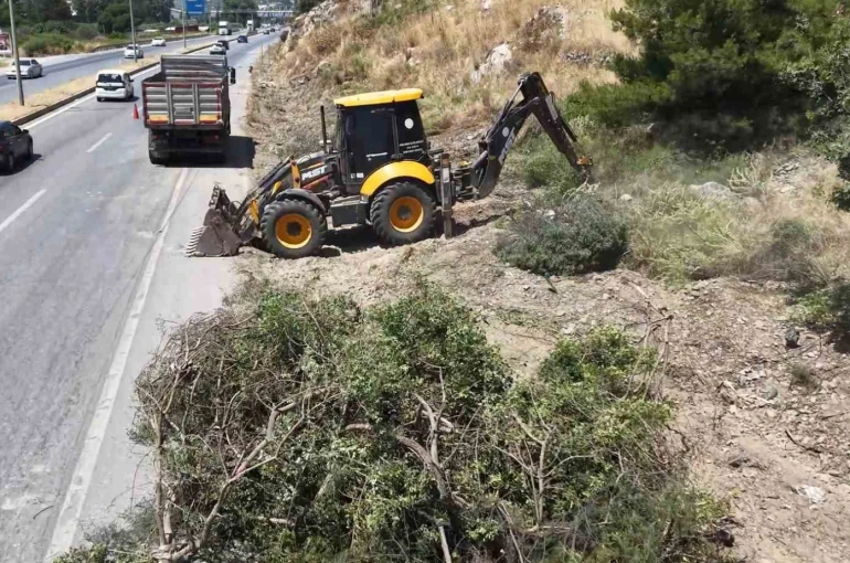 Aydın Orman İşletme’den yangınlara karşı yol kenarı temizliği