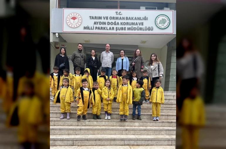 Aydın’da anaokulu öğrencileri Doğa Eğitim Merkezi’ni gezdi