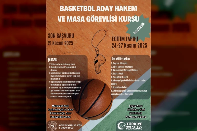 Aydın’da basketbol hakemliği için süreç başladı