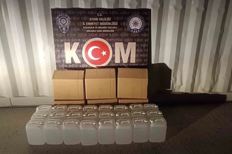 Aydın’da KOM ekipleri 120 litre etil alkol ele geçirdi 